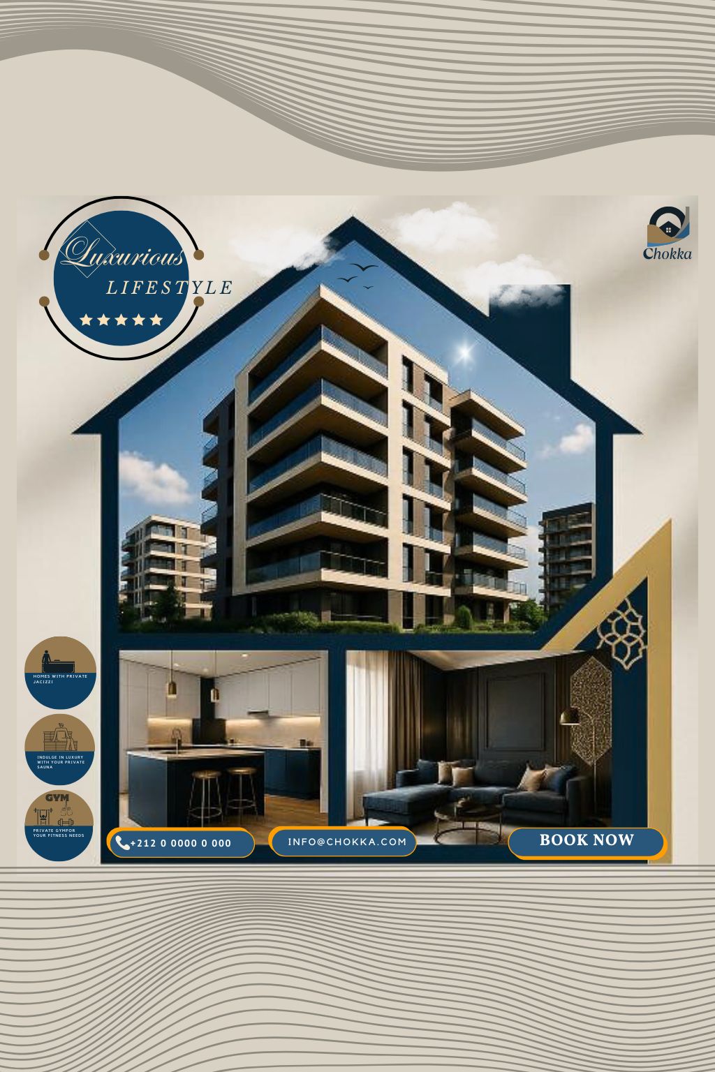 Real estate social media banner designed to attract home buyers through modern, compelling visuals